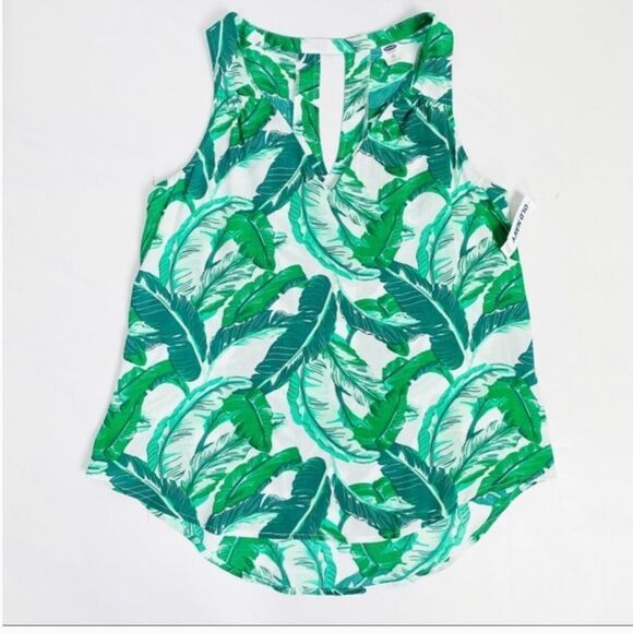 ✨ OLD NAVY Tropical Palm Leaf V Neck Tank Top✨ - Picture 6 of 6